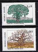 Sierra Leone 1987 Trees - the 2 values unmounted mint from Flora & Fauna set, SG 1082 & 1088*