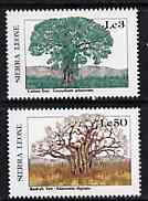 Sierra Leone 1987 Trees - the 2 values unmounted mint from Flora & Fauna set, SG 1082 & 1088*
