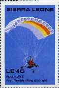 Sierra Leone 1987 Paraplane (Ultralight) unmounted mint - from Milestones of Transportation set, SG 1065*