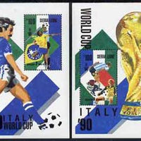 Sierra Leone 1989 Football World Cup set of 2 m/sheets unmounted mint, SG MS 1202