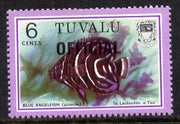 Tuvalu 1981 Official opt on 6c Angelfish (litho opt) unmounted mint SG O5a (gutter pairs pro rata)