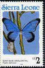 Sierra Leone 1991 Butterflies 2L (Papilio zalmoxis) with Country name in blue P14 unmounted mint, SG 1662