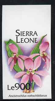 Sierra Leone 1994 Orchids 900L (Ancistrochilus rothschildianus) unmounted mint imperf marginal, SG 2166var