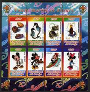 Congo 2010 Disney & Marine Life perf sheetlet containing 8 values with Scout Logo unmounted mint