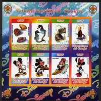 Congo 2010 Disney & Marine Life imperf sheetlet containing 8 values with Scout Logo unmounted mint