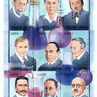 Sierra Leone 1995 Nobel Prize Winners IMPERF sheetlet #3 containing 9 values unmounted mint, as SG 2418a