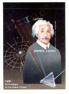 Sierra Leone 1995 Nobel Prize Winners IMPERF m/sheet (Albert Einstein) unmounted mint, as SG MS 2436