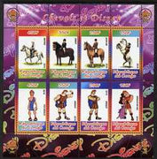 Congo 2010 Disney & Horses perf sheetlet containing 8 values with Scout Logo unmounted mint