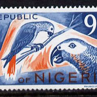 Nigeria 1965-66 Grey Parrots 9d from Animal Def set unmounted mint SG 179*