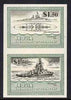 St Vincent - Bequia 1985 Warships of World War 2, $1.50 USS Nevada unmounted mint imperf se-tenant pair