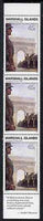 Marshall Islands 1990 History of Second World War (#10) 45c Occupation of Paris, unmounted mint strip of 3 with André Maurois quotation in margin, SG 328