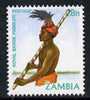 Zambia 1981 Royal Barge Paddler 28n from definitive set of 15, SG 344 unmounted mint*