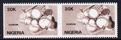 Nigeria 1989 Musical Instruments (dundun) 30k unmounted mint pair imperf between