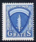 Germany - Allied Military Forces 1948 Travel Permit Stamp 'Gratis' in blue unmounted mint*