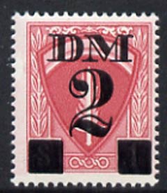 Germany - Allied Military Forces 1951 Travel Permit Stamp 2 Dm on $1 red, unmounted mint*