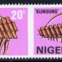 Nigeria 1989 Musical Instruments (Kundung) 20k unmounted mint pair imperf between