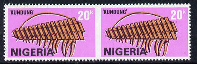 Nigeria 1989 Musical Instruments (Kundung) 20k unmounted mint pair imperf between