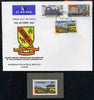 Nigeria 1980 25th Anniversary of Railway Corporation imperf stamp-sized machine proof of 30k value (Freight Train) mounted on small grey card as submitted for approval, a superb exhibition item almost certainly UNIQUE (plus First ……Details Below
