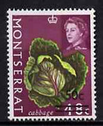 Montserrat 1968 Surcharged 50c on 48c Cabbage (wmk upright) unmounted mint, SG 196*