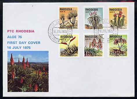 Rhodesia 1975 Aloe '75 International Succulent Congress set of 6 on unaddressed illustrated cover with first day cancels, SG 514-19