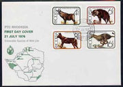 Rhodesia 1976 Vulnerable Wildlife set of 4 on unaddressed illustrated cover with first day cancels, SG 529-32