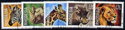 Rhodesia 1978 Animals set of 5 from def set very fine cds used , SG 560-64