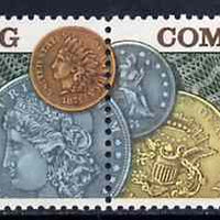 United States 1975 Banking and Commerce se-tenant pair unmounted mint, SG 1576-77