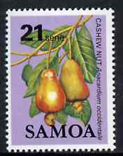 Samoa 1983-84 Cashew Nut 21s unmounted mint from Fruits definitive set, SG 657