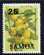 Samoa 1983-84 Guava 25s unmounted mint from Fruits definitive set, SG 658