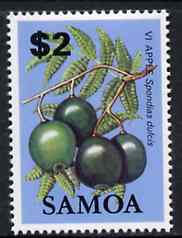Samoa 1983-84 Vi Apple $2 unmounted mint from Fruits definitive set, SG 663