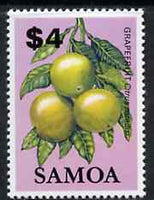 Samoa 1983-84 Grapefruit $4 unmounted mint from Fruits definitive set, SG 664