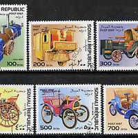 Somalia 1997 Old Cars complete perf set of 6 values, cto used*