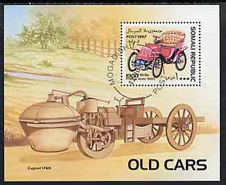 Somalia 1997 Old Cars perf miniature sheet cto used