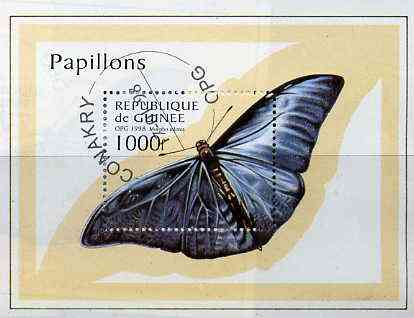 Guinea - Conakry 1998 Butterflies perf miniature sheet cto used