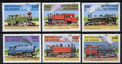 Guinea - Conakry 1997 Steam Locomotives complete perf set of 6 values, cto used SG 1761-66