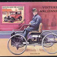 Guinea - Conakry 1998 Old Cars perf miniature sheet cto used