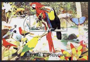 St Thomas & Prince Islands 1998 Birds (Toucan) perf miniature sheet cto used
