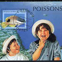 Benin 1997 Fish perf miniature sheet containing 1000F value cto used, SG MS1679