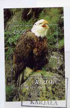 Karjala Republic 1997 Wild Birds (Eagle) perf souvenir sheet cto used