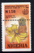 Nigeria 1992 Conference on Nutrition - N1.50 (Fruit) unmounted mint with horiz perfs dropped by 14mm as SG 644*