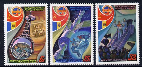 Russia 1981 Soviet-Rumanian Space Flight set of 3 unmounted mint, SG 5126-28, Mi 5071-73*