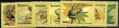 Tanzania 1996 Frogs complete perf set of 7 unmounted mint, Mi 2264-70*