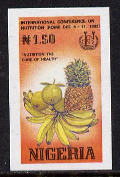 Nigeria 1992 Conference on Nutrition - N1.50 (Fruit) unmounted mint imperf single as SG 644