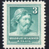 Bradbury Wilkinson 'Ancient Briton' unmounted mint dummy stamp in green, superb example of the printer's engraving skill possibly produced as a sample*