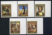 Sharjah 1970 Paintings of Napoleon imperf set of 5 Air Mail values (Mi 627-31B) unmounted mint*