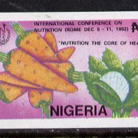 Nigeria 1992 Conference on Nutrition - 2N (Vegetables) unmounted mint imperf single as SG 645