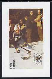 Iso - Sweden 1976 Montreal Olympic Games imperf souvenir sheet (Skiing) unmounted mint