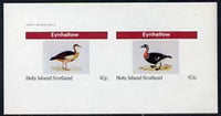 Eynhallow 1982 Water Birds imperf,sheetlet containing complete set of 2 values (40p & 60p) unmounted mint