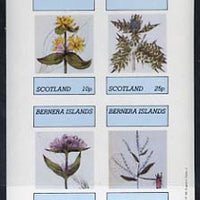 Bernera 1981 Flowers #02 imperf,set of 4 values (10p to 75p) unmounted mint