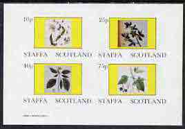 Staffa 1982 Flowers #08 imperf,set of 4 values (10p to 75p) unmounted mint